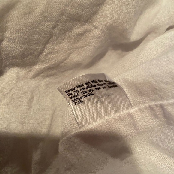 a.n.a A New Approach Chevron Blue/White Striped Seersucker Linen Sheath Dress S - Picture 6 of 7